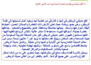 اكتب نصا من فقرات متعددة اصف فيه احد الامور التالية